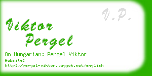 viktor pergel business card